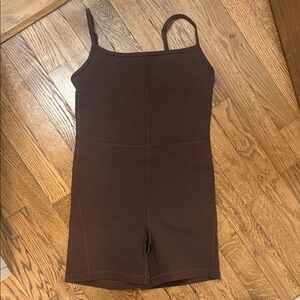 Babaton Brown Workout Romper